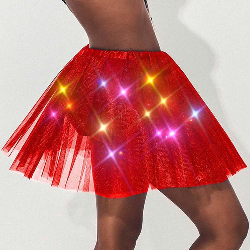 TWINKLEDE Light Up Tutu Skirt Led Tulle Tutus Glow Running Dance Costume Skirts for Women - Image 4